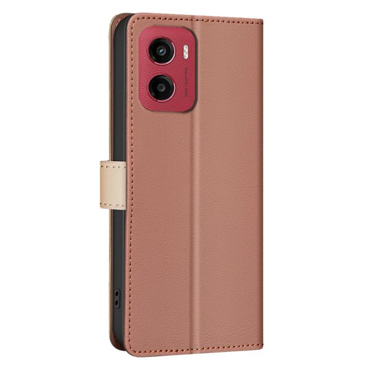 For Motorola Moto G05 Color Matching RFID Anti-theft Leather Phone Case