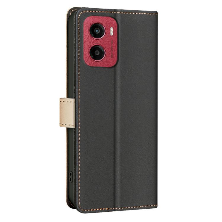 For Motorola Moto G05 Color Matching RFID Anti-theft Leather Phone Case