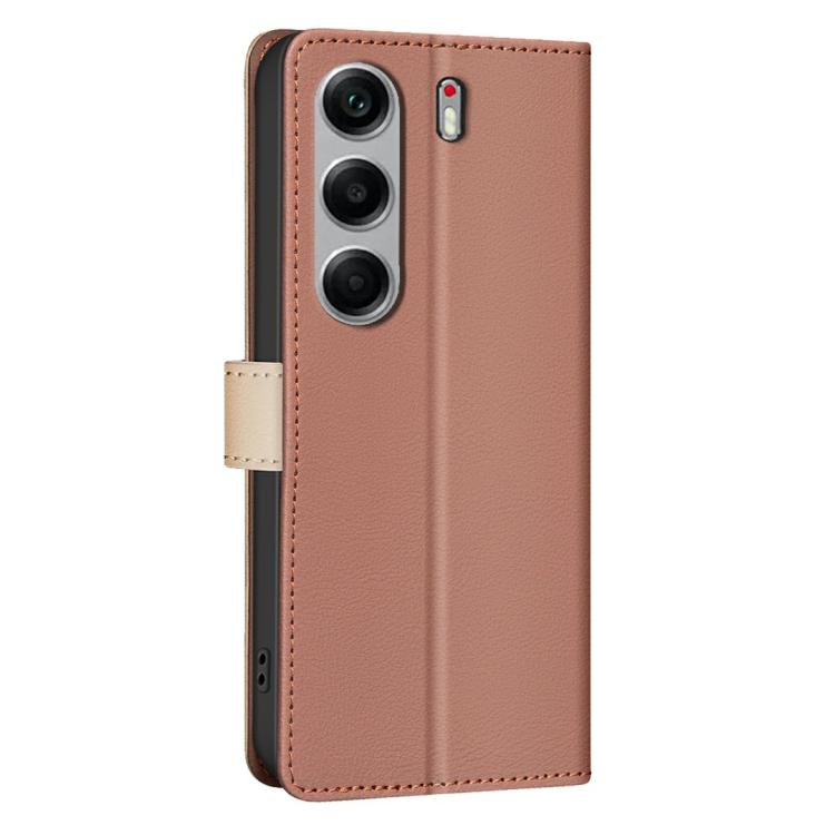 For Tecno Camon 40 Color Matching RFID Anti-theft Leather Phone Case