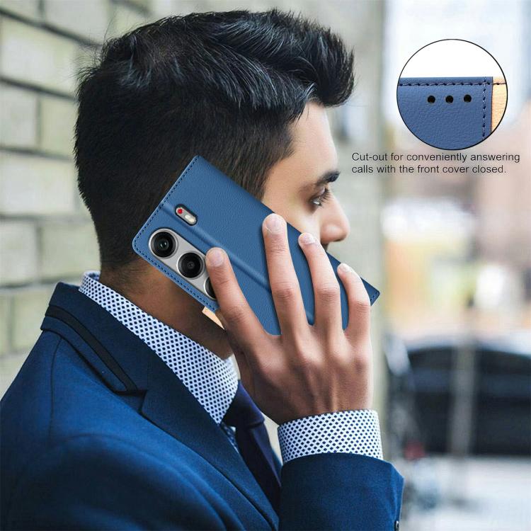 For Tecno Camon 40 Color Matching RFID Anti-theft Leather Phone Case