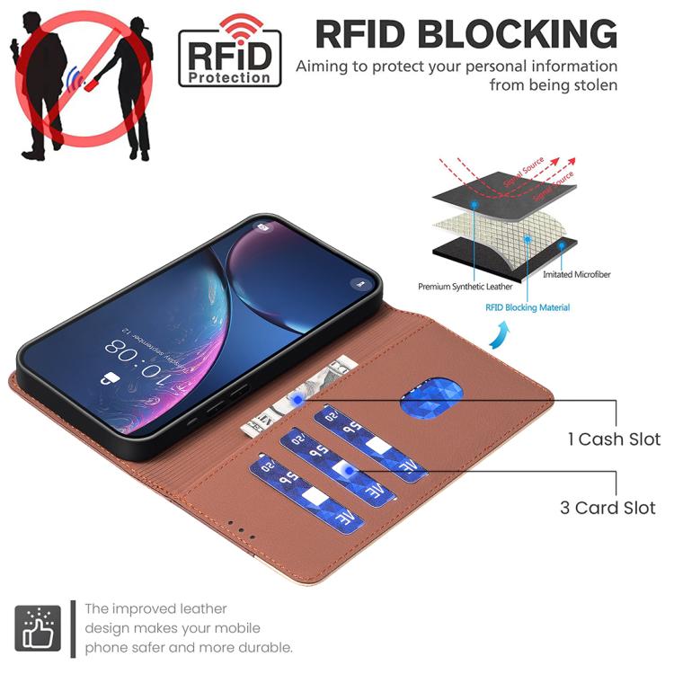 For Tecno Spark 40 4G Color Matching RFID Anti-theft Leather Phone Case