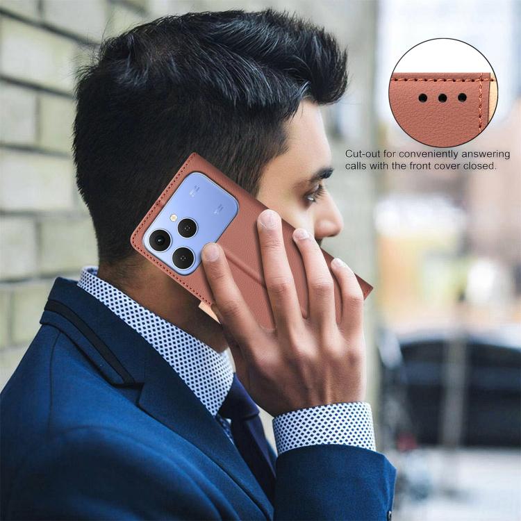For Tecno Spark 40 4G Color Matching RFID Anti-theft Leather Phone Case