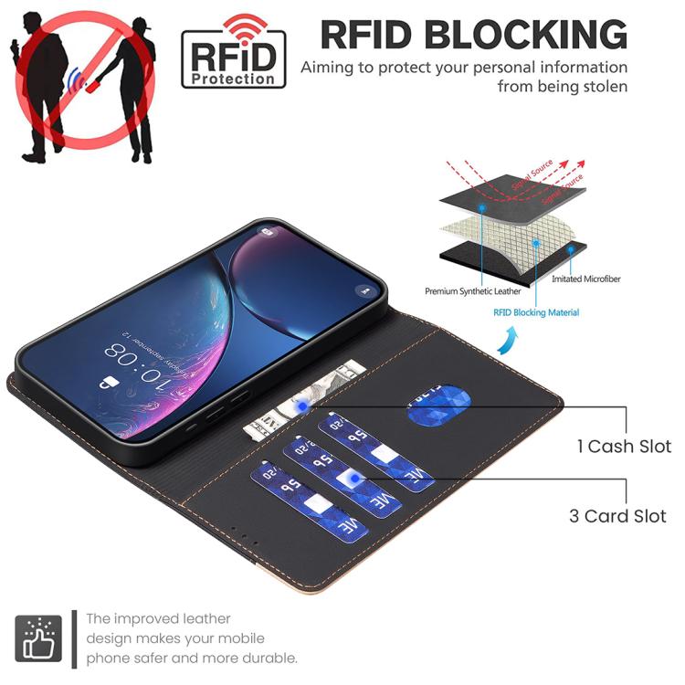 For Tecno Camon 50 Pro 4G Color Matching RFID Anti-theft Leather Phone Case