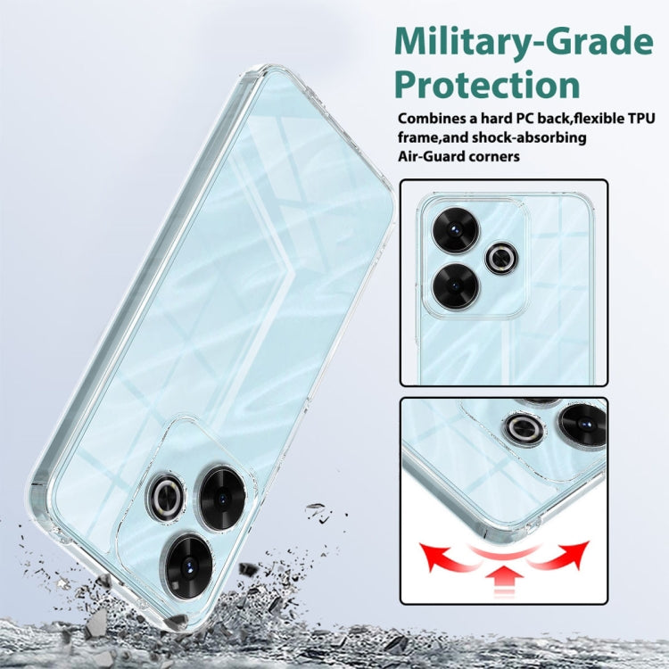 For Redmi Note 13R 5G Scratchproof Acrylic TPU Phone Case - Transparent