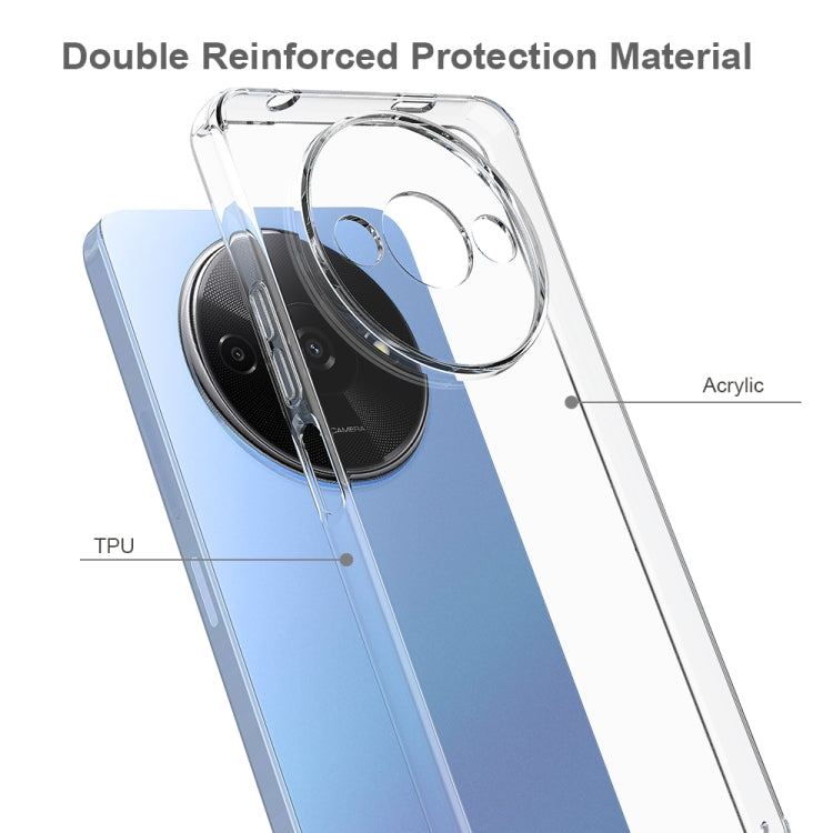 For Redmi A3x Scratchproof Acrylic TPU Phone Case - Transparent