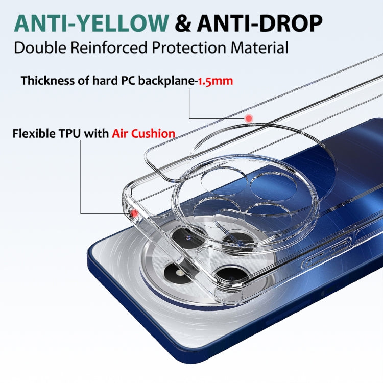 For Redmi 14C 4G / 14R / Poco C75 / A4 5G Scratchproof Acrylic TPU Phone Case - Transparent