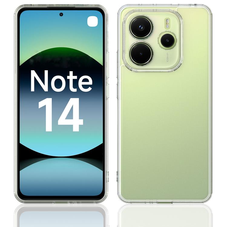 For Redmi Note 14 5G Global Scratchproof Acrylic TPU Phone Case - Transparent