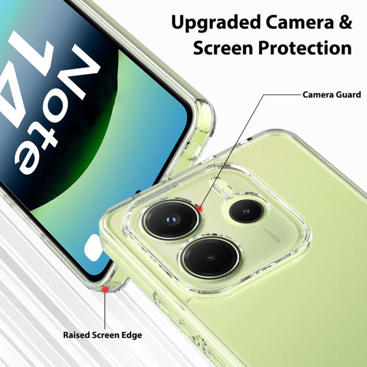 For Redmi Note 14 4G 163.25mm Scratchproof Acrylic TPU Phone Case - Transparent