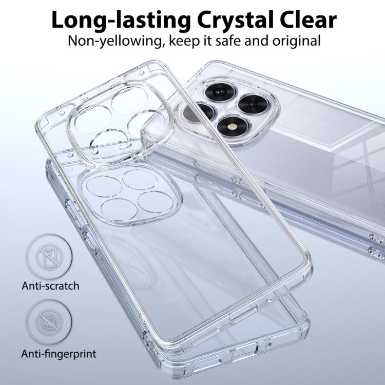 For Redmi Note 14 Pro+ 5G Scratchproof Acrylic TPU Phone Case - Transparent