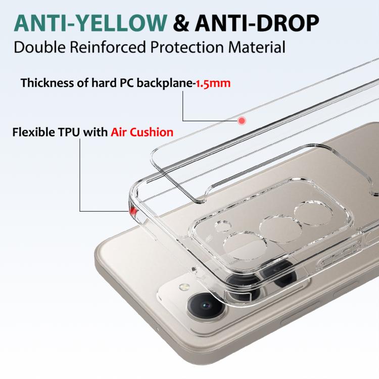 For Redmi 15 5G / 4G EU 171mm Scratchproof Acrylic TPU Phone Case - Transparent