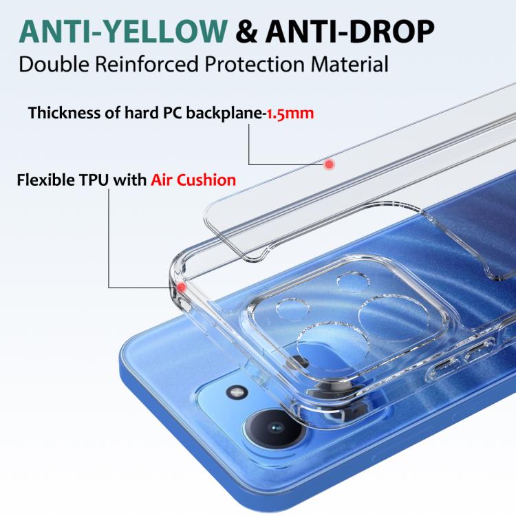 For Redmi 15C 5G/4G EU 173mm / Poco C85 5G Scratchproof Acrylic TPU Phone Case - Transparent