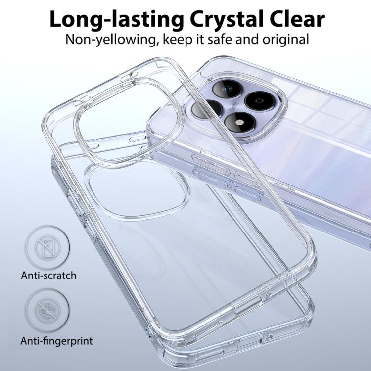 For Redmi Note 15 Pro+ 5G Global 163.3mm Scratchproof Acrylic TPU Phone Case - Transparent