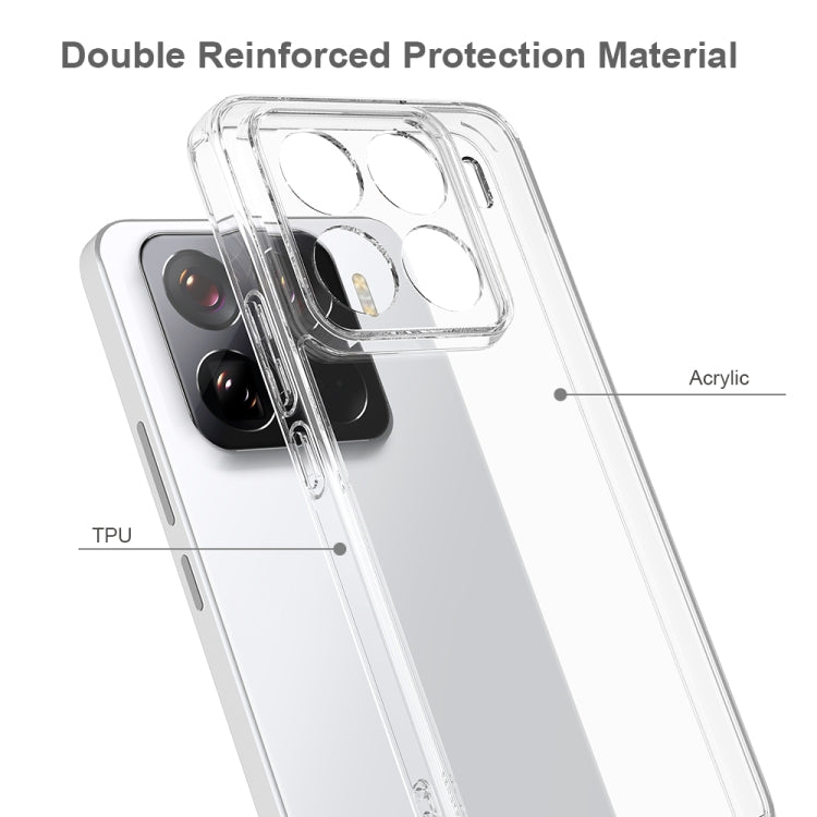 For Xiaomi 15 Pro Scratchproof Acrylic TPU Phone Case - Transparent