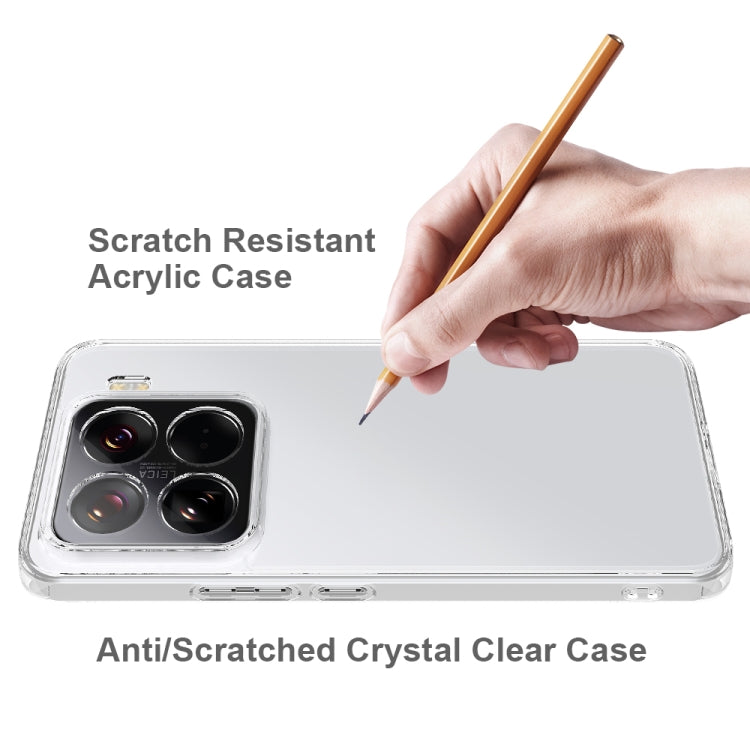 For Xiaomi 15 Pro Scratchproof Acrylic TPU Phone Case - Transparent