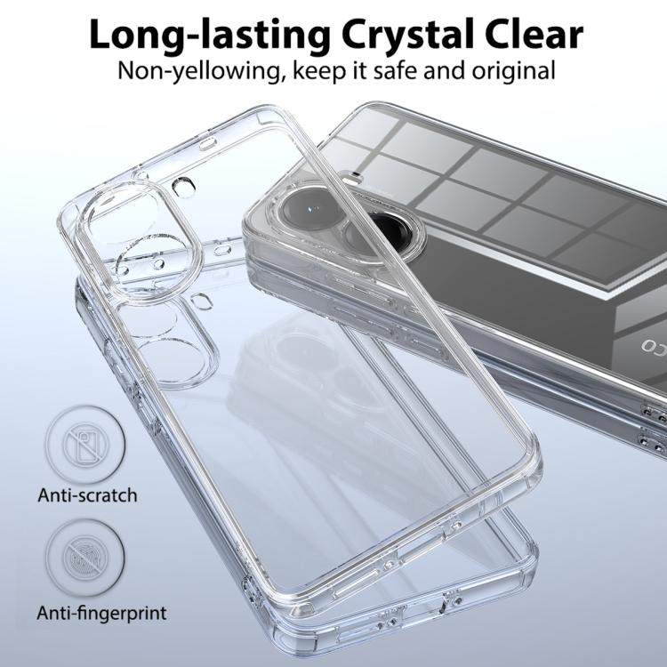 For Xiaomi Poco X7 Pro Scratchproof Acrylic TPU Phone Case - Transparent
