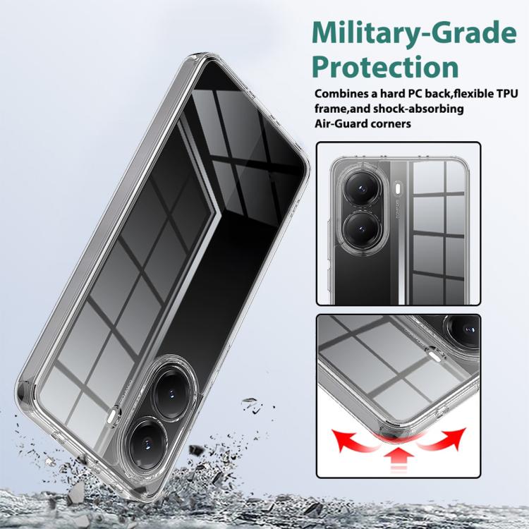 For Xiaomi Poco X7 Pro Scratchproof Acrylic TPU Phone Case - Transparent