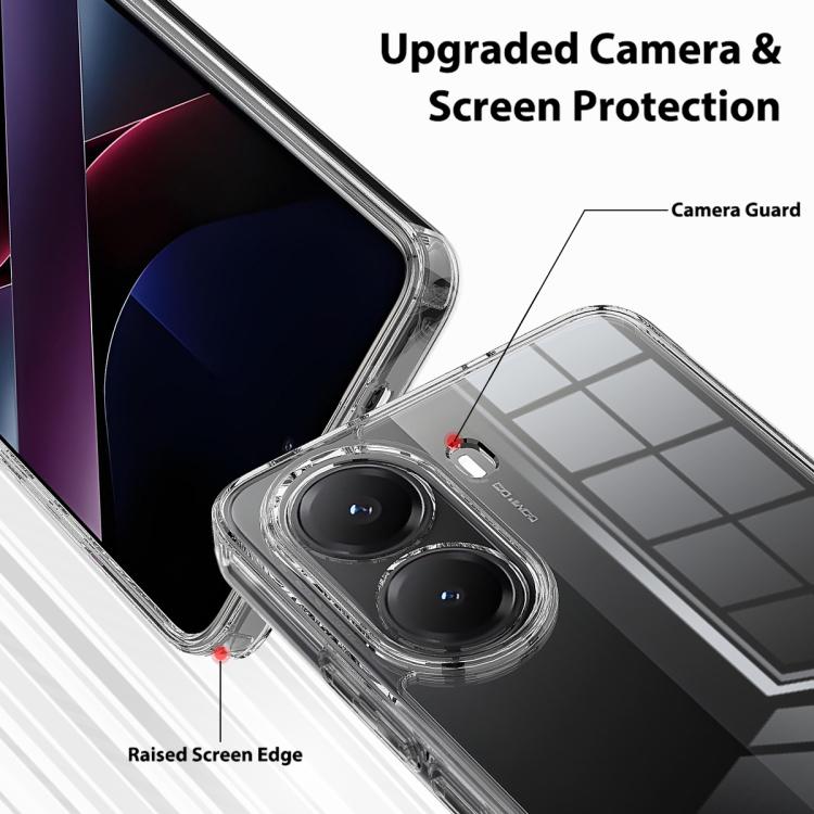 For Xiaomi Poco X7 Pro Scratchproof Acrylic TPU Phone Case - Transparent