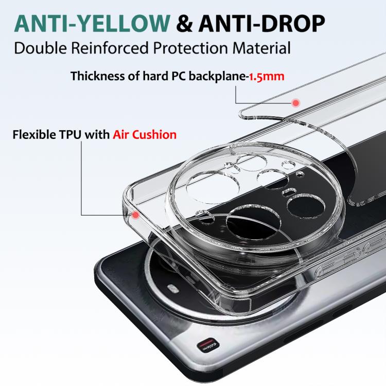 For Xiaomi 15 Ultra Scratchproof Acrylic TPU Phone Case - Transparent