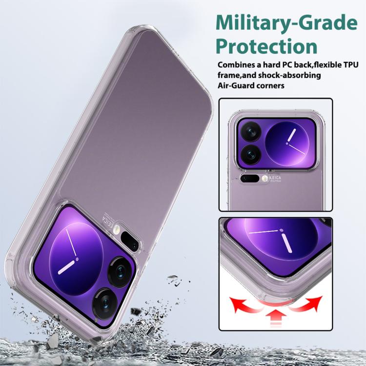 For Xiaomi 17 Pro Scratchproof Acrylic TPU Phone Case - Transparent