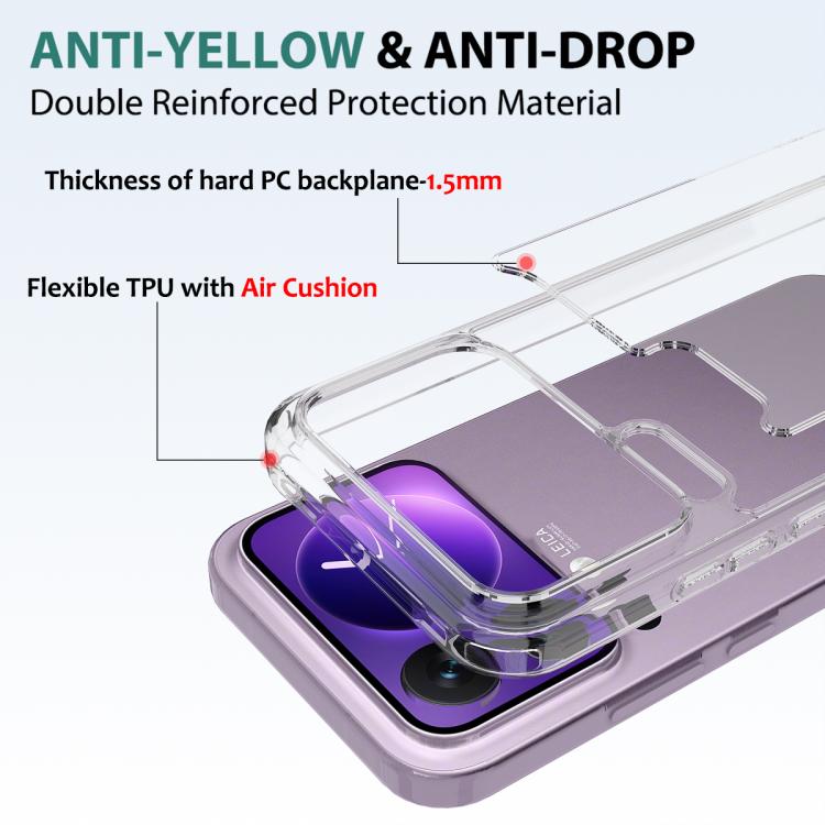 For Xiaomi 17 Pro Scratchproof Acrylic TPU Phone Case - Transparent