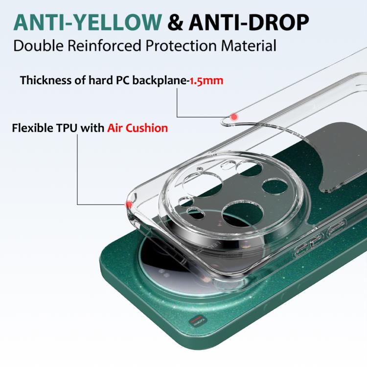 For Xiaomi 17 Ultra Scratchproof Acrylic TPU Phone Case - Transparent