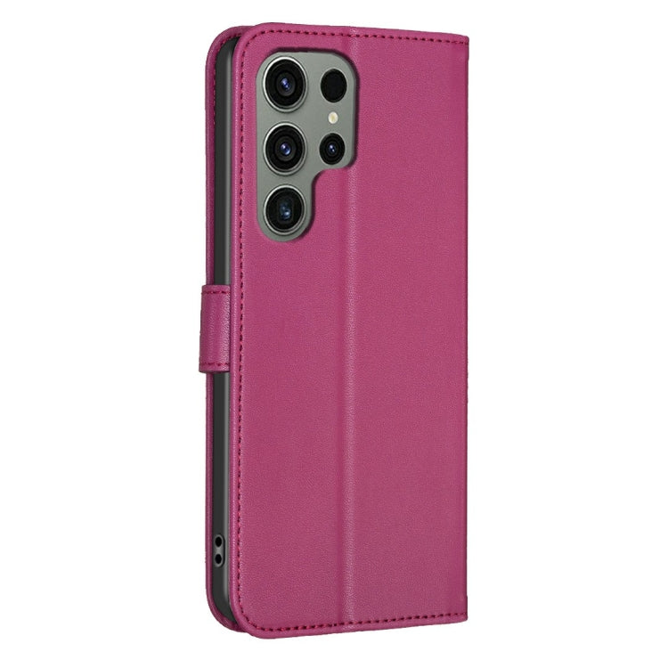 For Samsung Galaxy S25 Ultra 5G Four-leaf Embossed Leather Phone Case