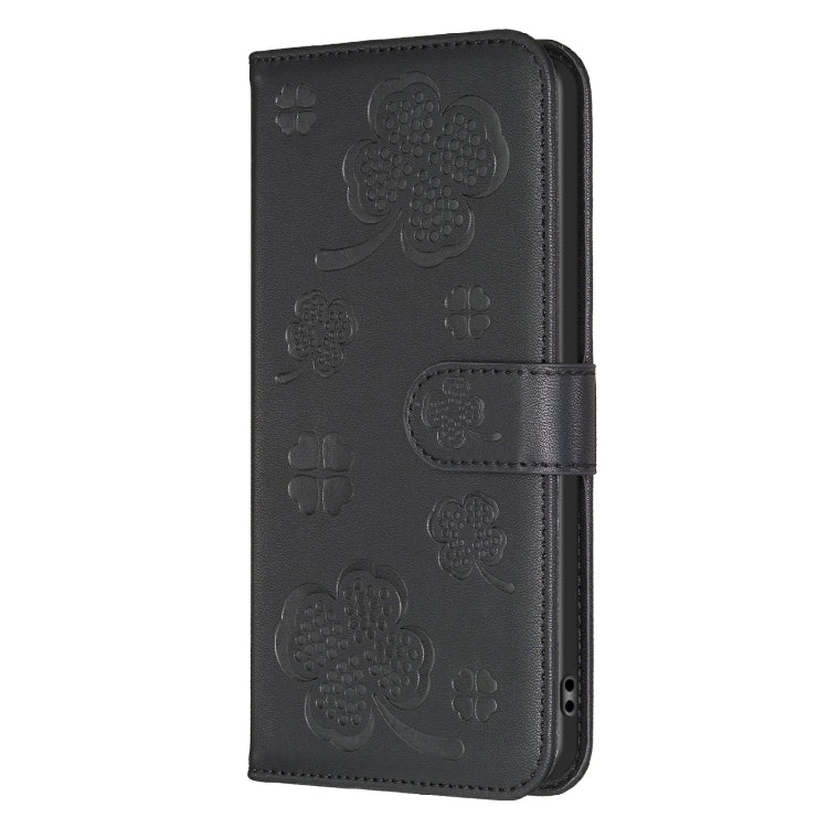 For Samsung Galaxy S25 Ultra 5G Four-leaf Embossed Leather Phone Case