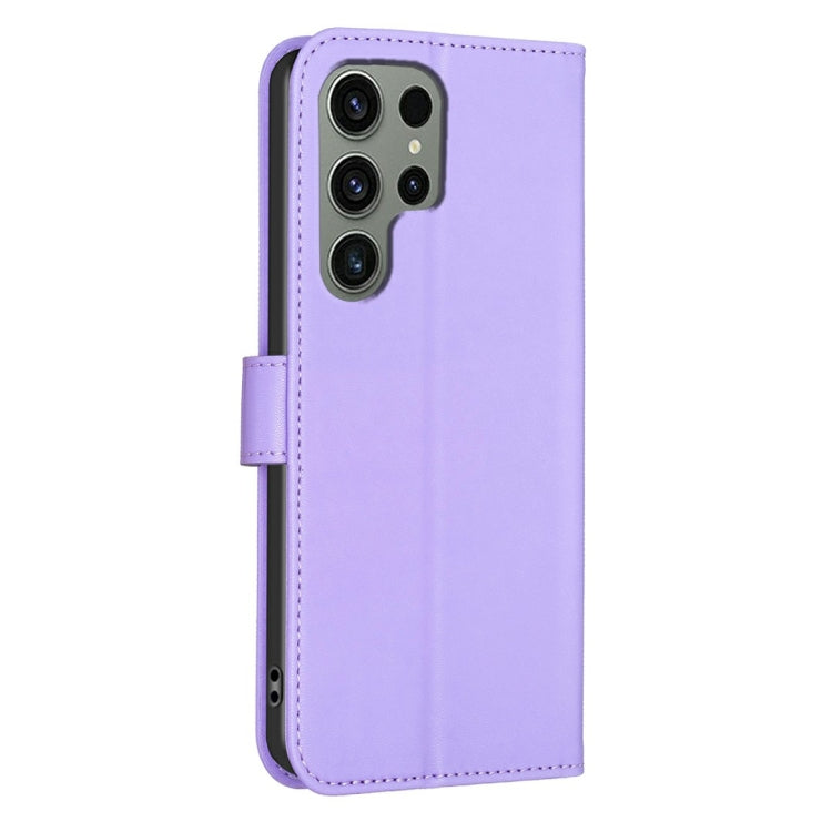 For Samsung Galaxy S25 Ultra 5G Four-leaf Embossed Leather Phone Case