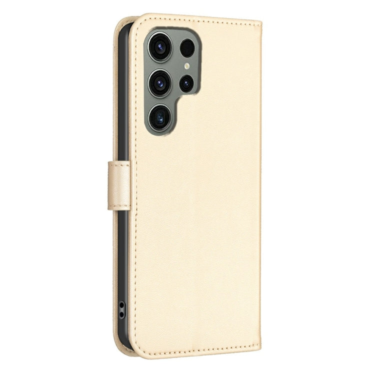 For Samsung Galaxy S25 Ultra 5G Four-leaf Embossed Leather Phone Case
