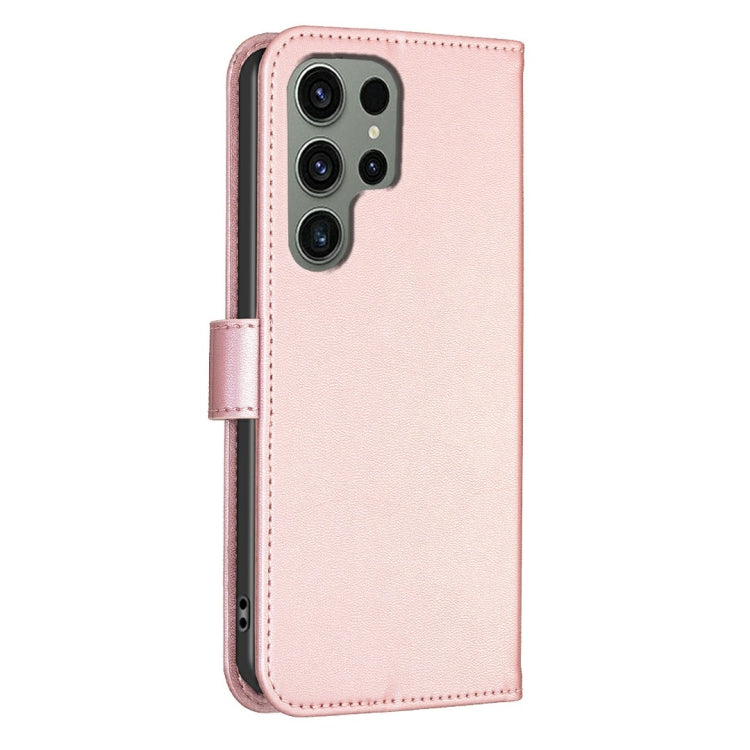 For Samsung Galaxy S25 Ultra 5G Four-leaf Embossed Leather Phone Case