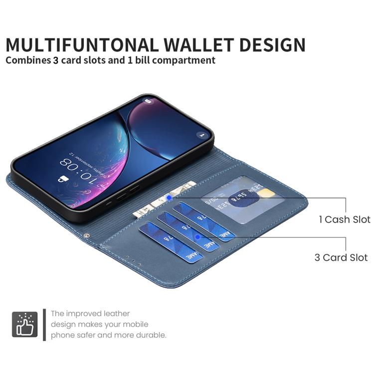 For Samsung Galaxy S25 Edge 5G Four-leaf Embossed Leather Phone Case