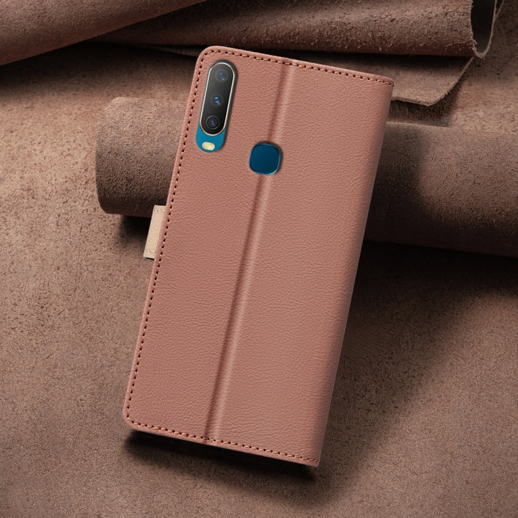 For vivo Y11 / Y15 / Y12 / Y17 Color Matching RFID Anti-theft Leather Phone Case