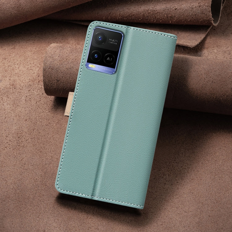 For vivo Y21 / Y21s / Y33s Color Matching RFID Anti-theft Leather Phone Case