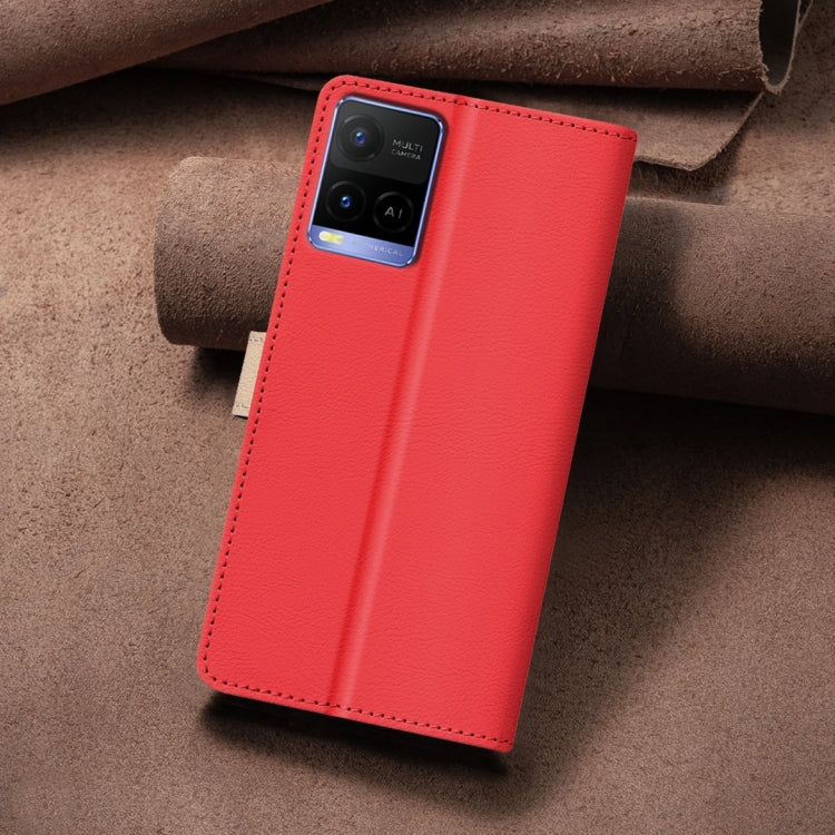 For vivo Y21 / Y21s / Y33s Color Matching RFID Anti-theft Leather Phone Case