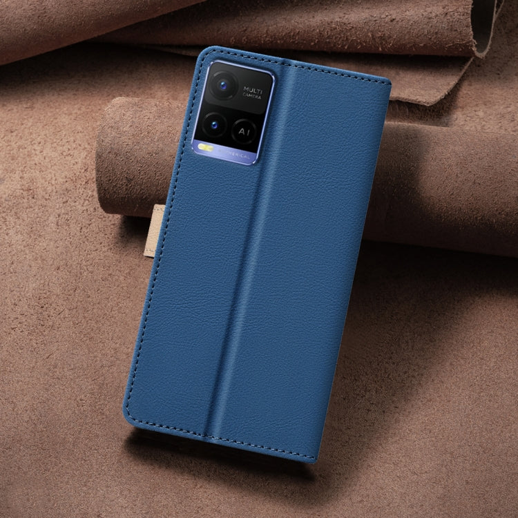 For vivo Y21 / Y21s / Y33s Color Matching RFID Anti-theft Leather Phone Case