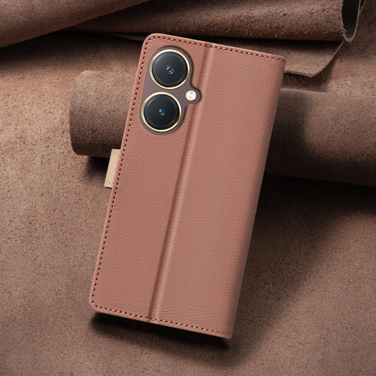 For vivo Y27 4G Color Matching RFID Anti-theft Leather Phone Case