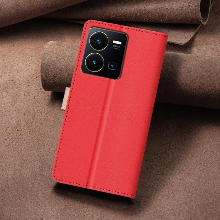 For vivo Y35 4G / Y22s Color Matching RFID Anti-theft Leather Phone Case