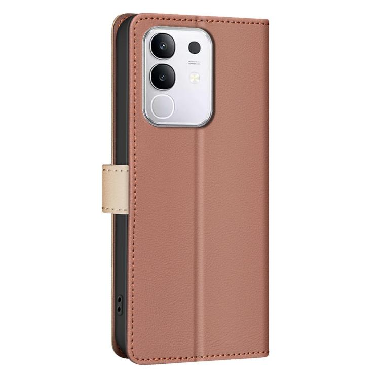For vivo Y29 4G Color Matching RFID Anti-theft Leather Phone Case