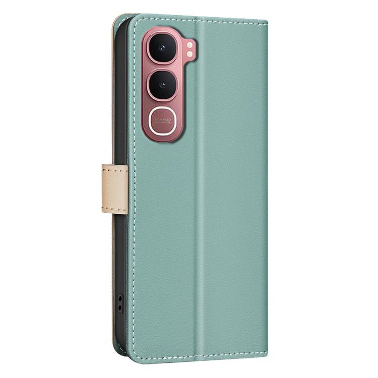 For vivo Y31 5G 2025 Color Matching RFID Anti-theft Leather Phone Case