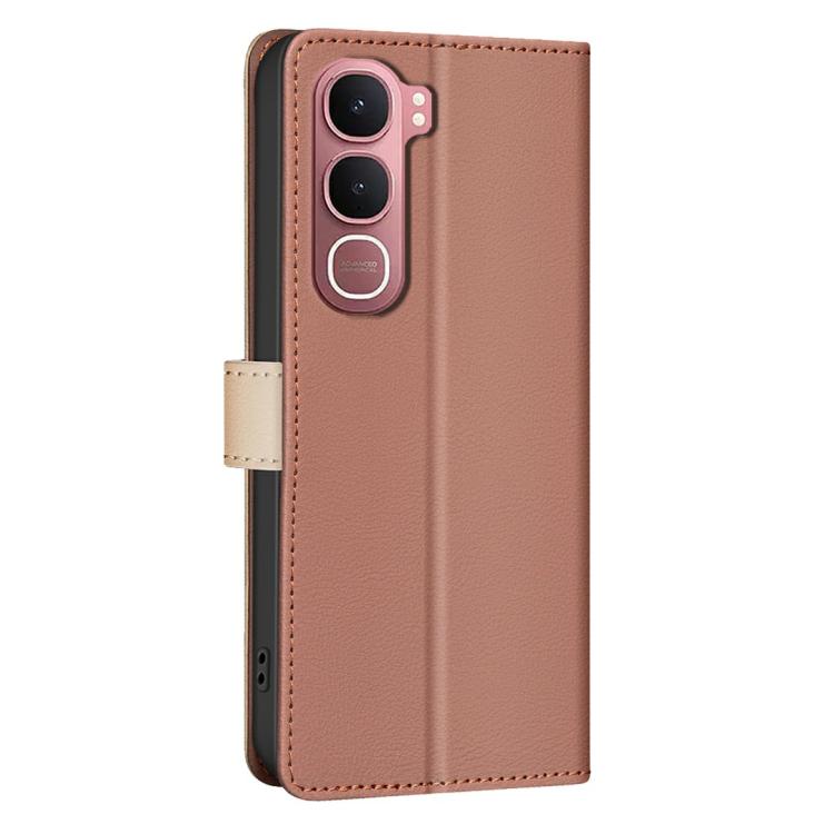 For vivo Y31 5G 2025 Color Matching RFID Anti-theft Leather Phone Case