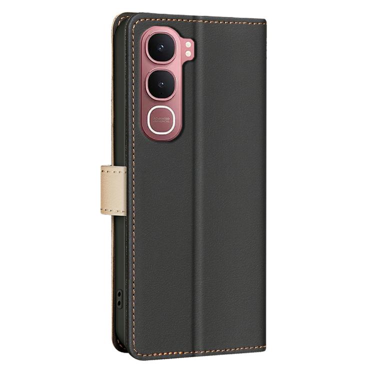 For vivo Y31 5G 2025 Color Matching RFID Anti-theft Leather Phone Case