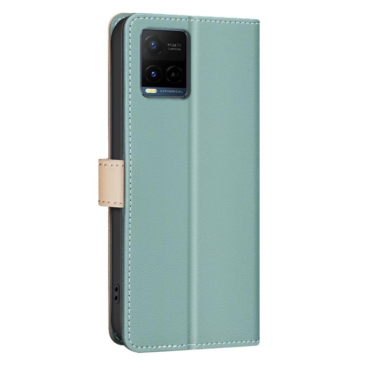 For vivo Y21 5G 2026 / Y05 4G Color Matching RFID Anti-theft Leather Phone Case
