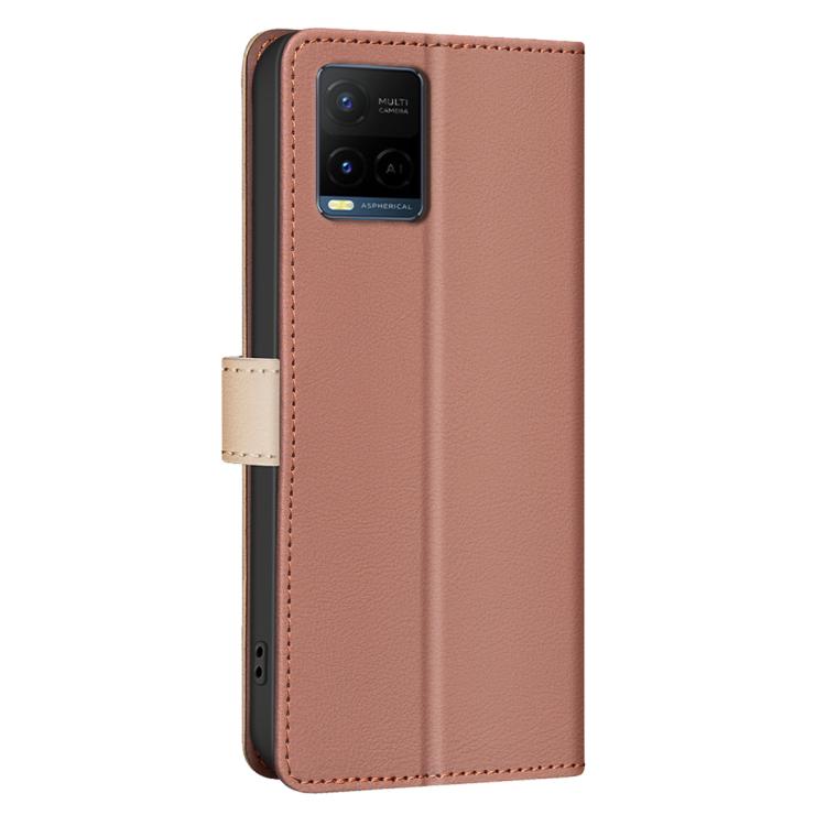 For vivo Y21 5G 2026 / Y05 4G Color Matching RFID Anti-theft Leather Phone Case