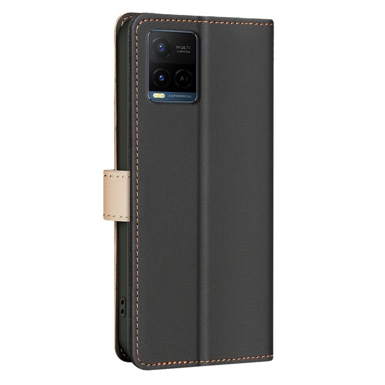 For vivo Y21 5G 2026 / Y05 4G Color Matching RFID Anti-theft Leather Phone Case