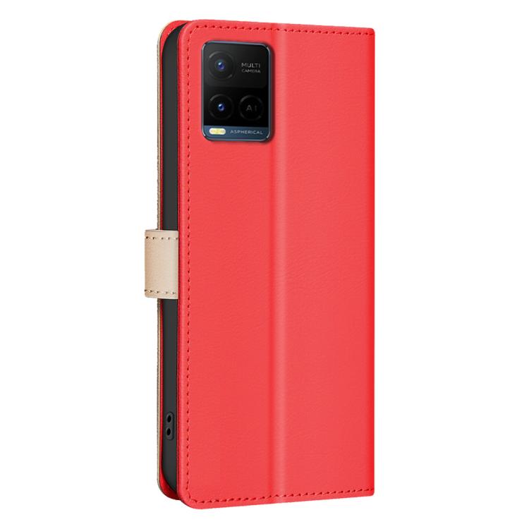 For vivo Y21 5G 2026 / Y05 4G Color Matching RFID Anti-theft Leather Phone Case
