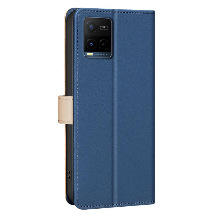 For vivo Y21 5G 2026 / Y05 4G Color Matching RFID Anti-theft Leather Phone Case
