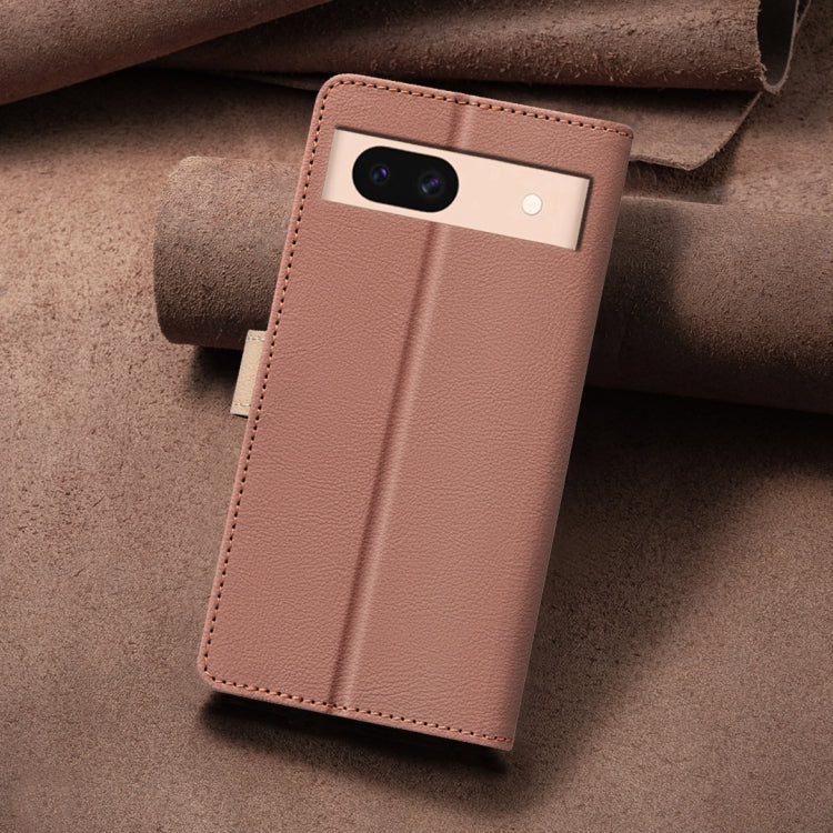 For Google Pixel 8a Color Matching RFID Anti-theft Leather Phone Case