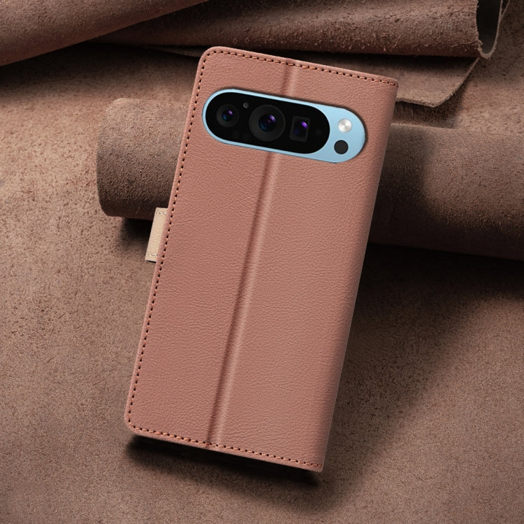 For Google Pixel 9 Color Matching RFID Anti-theft Leather Phone Case