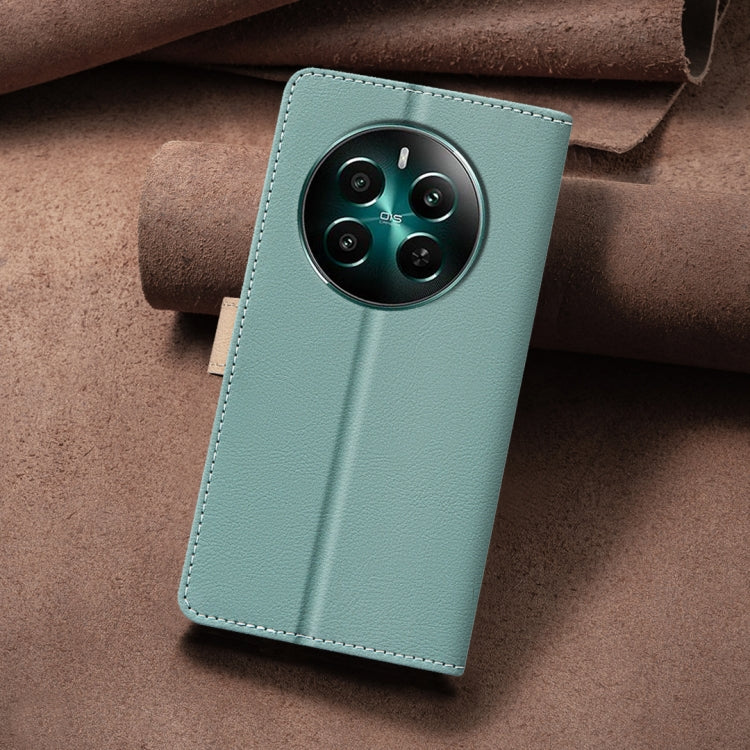 For Realme 12+ 5G Color Matching RFID Anti-theft Leather Phone Case