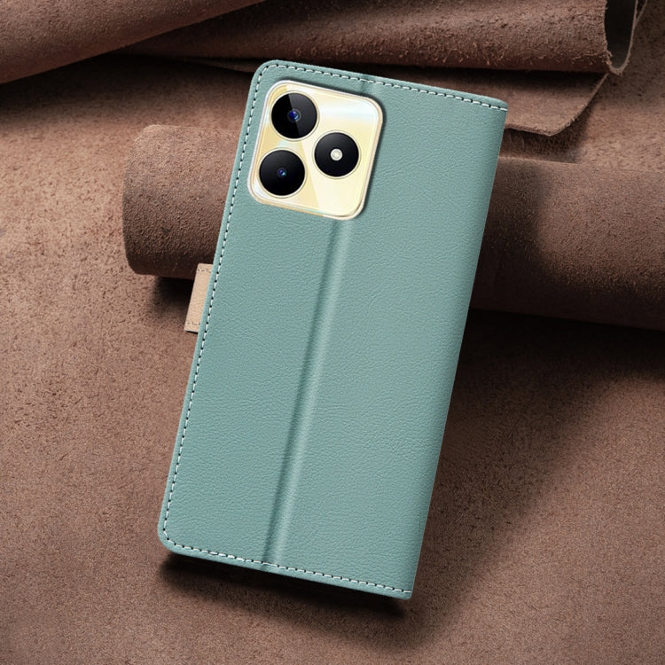 For Realme C53 Color Matching RFID Anti-theft Leather Phone Case